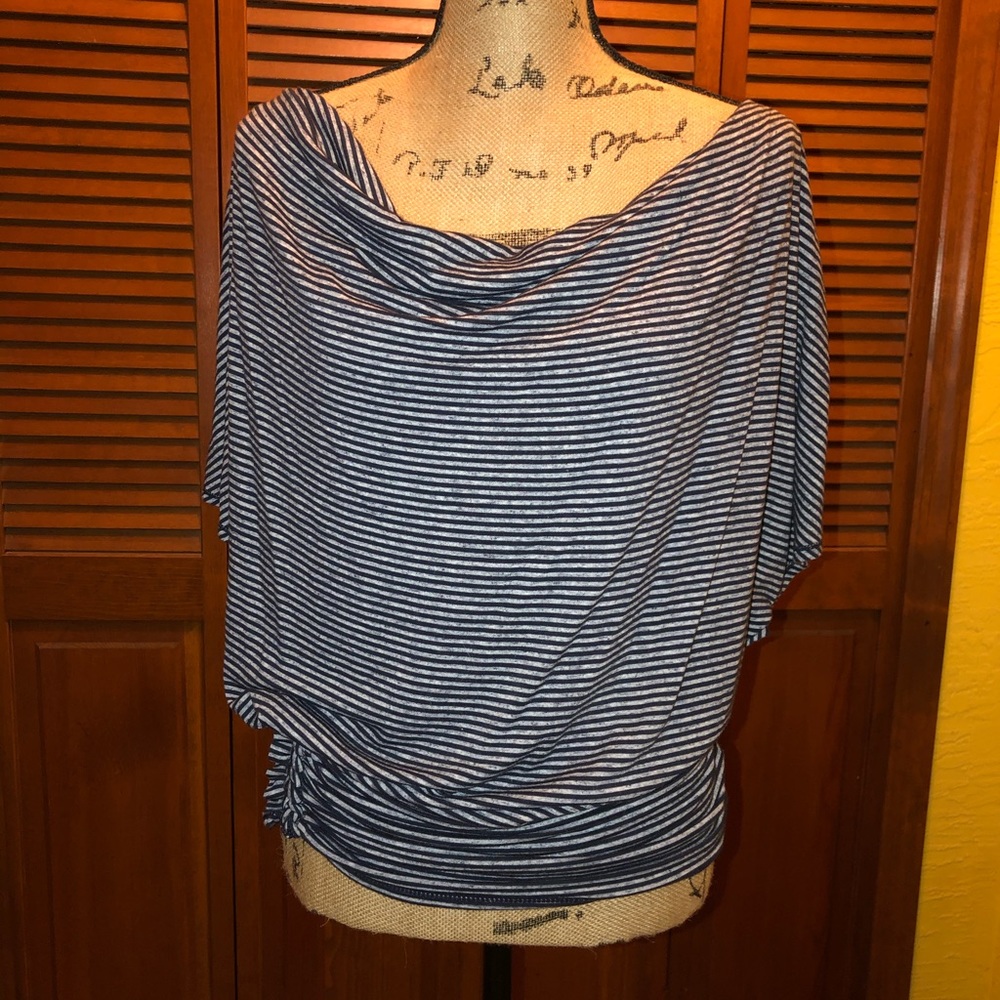 Navy and Grey striped shirt